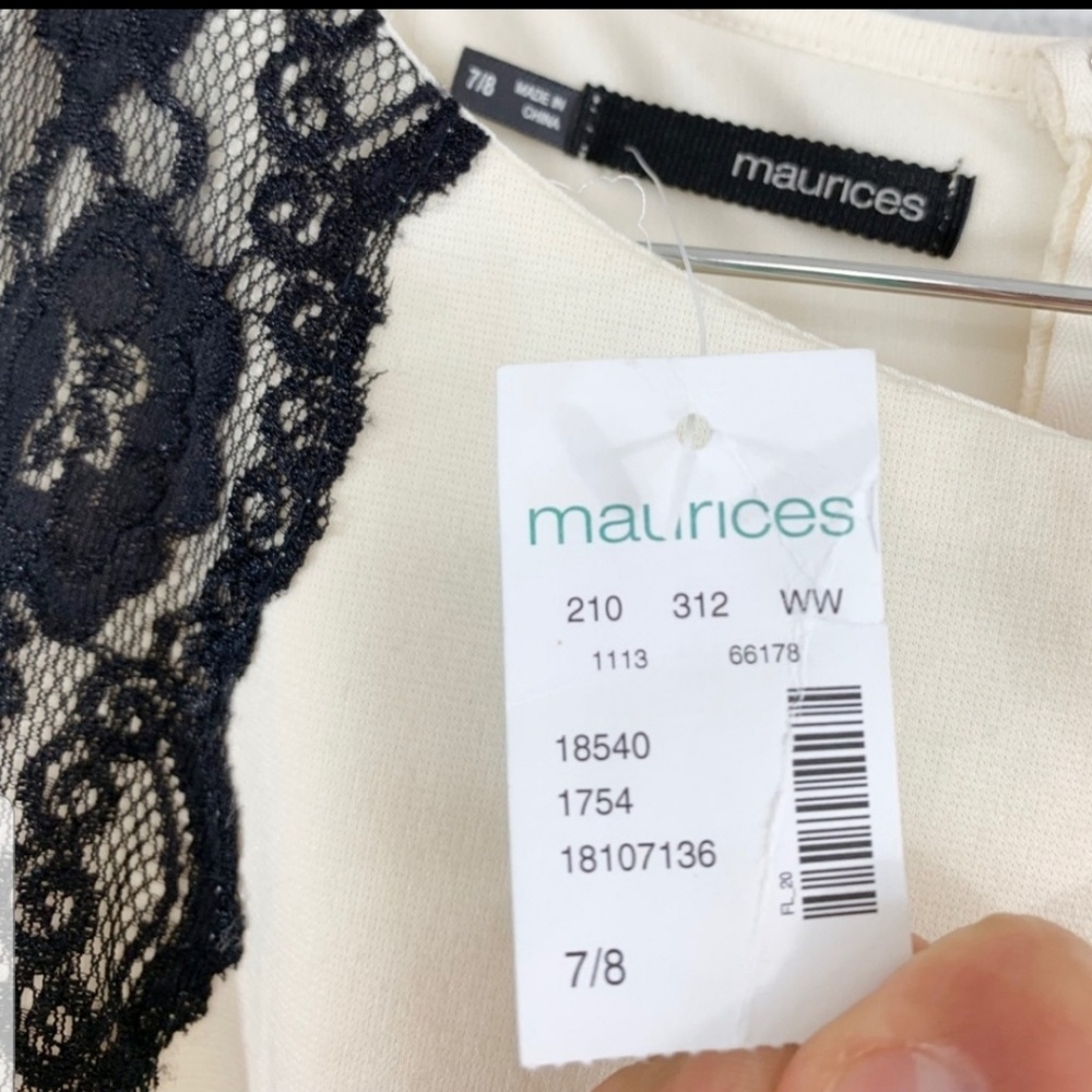 SOLD 💫 Maurices Cream&Lace Dress S 7/8 (NWT) - Picture 6 of 7